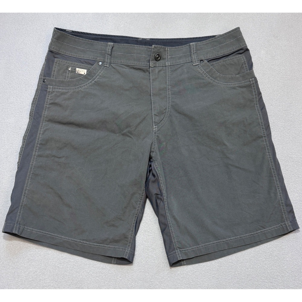 KUHL Radikl Shorts Mens 38 Carbon Grey Hybrid Stretch Hiking Utility Enduro 5068